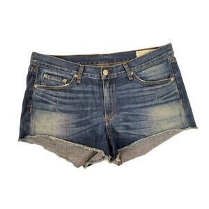 Rag & Bone Cutoffs Jean Denim Shorts Sz 30 Womens Blue Raw Hem